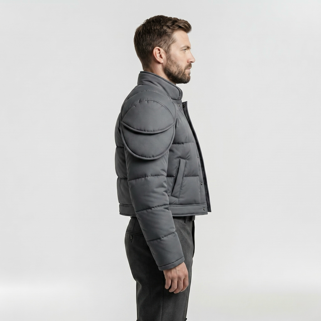 Men's Structured Panel Puffer Jacket