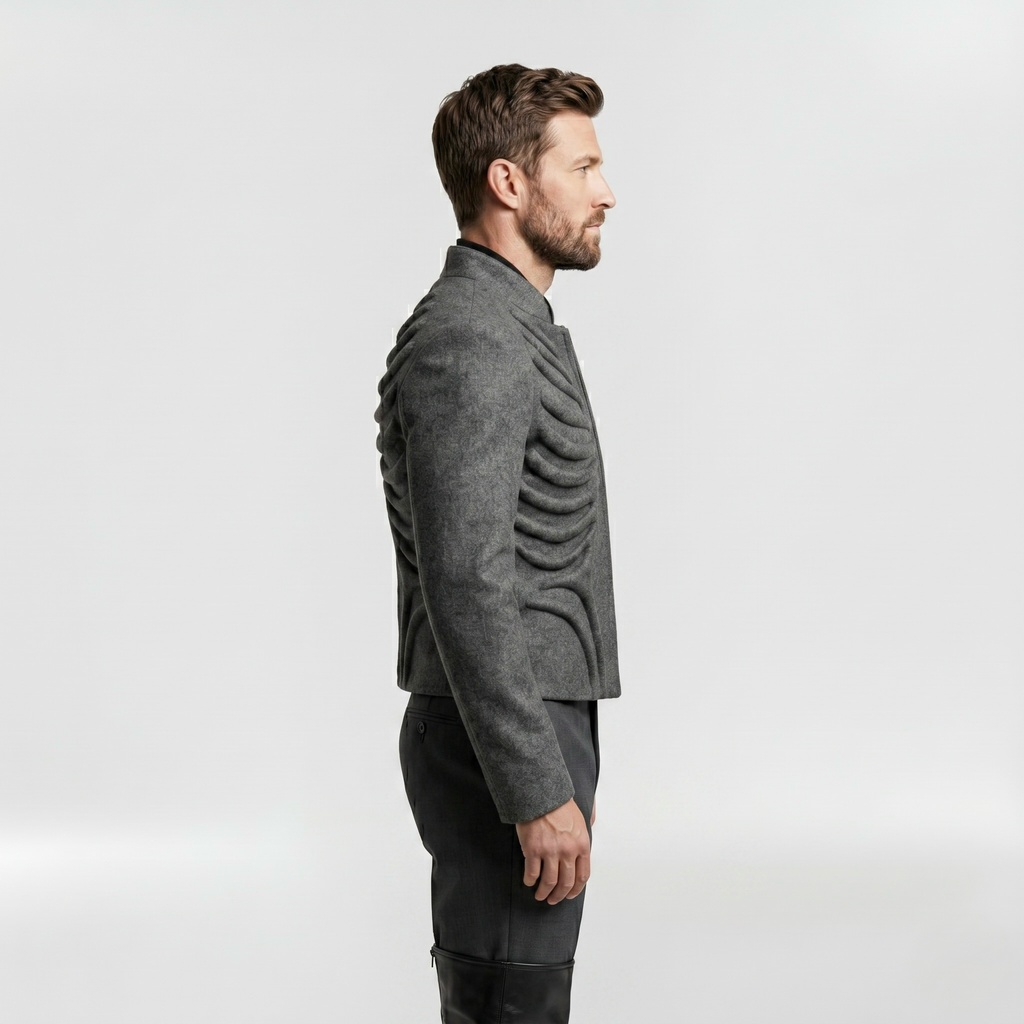 Men's Sculpted Rib-Panel Jacket