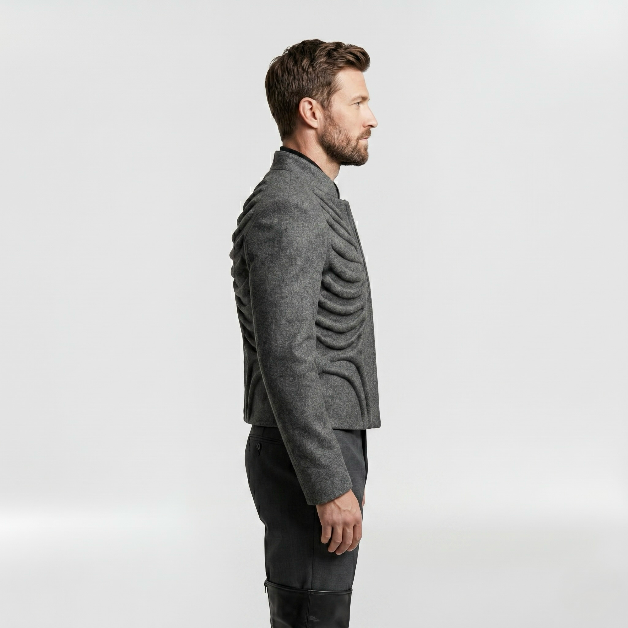 Men's Sculpted Rib-Panel Jacket