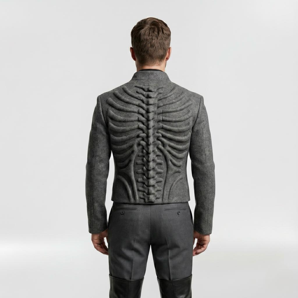Men's Sculpted Rib-Panel Jacket