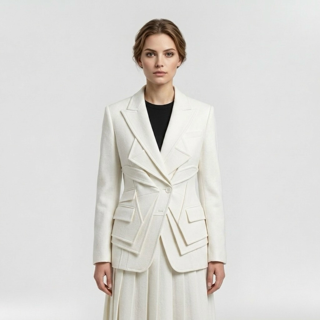 Women's Layered Geometric Blazer