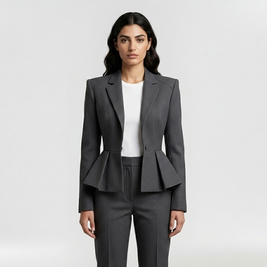 Women's Structured Peplum Blazer