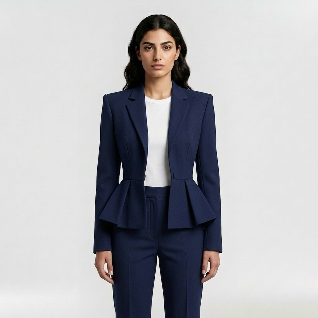 Women's Structured Peplum Blazer