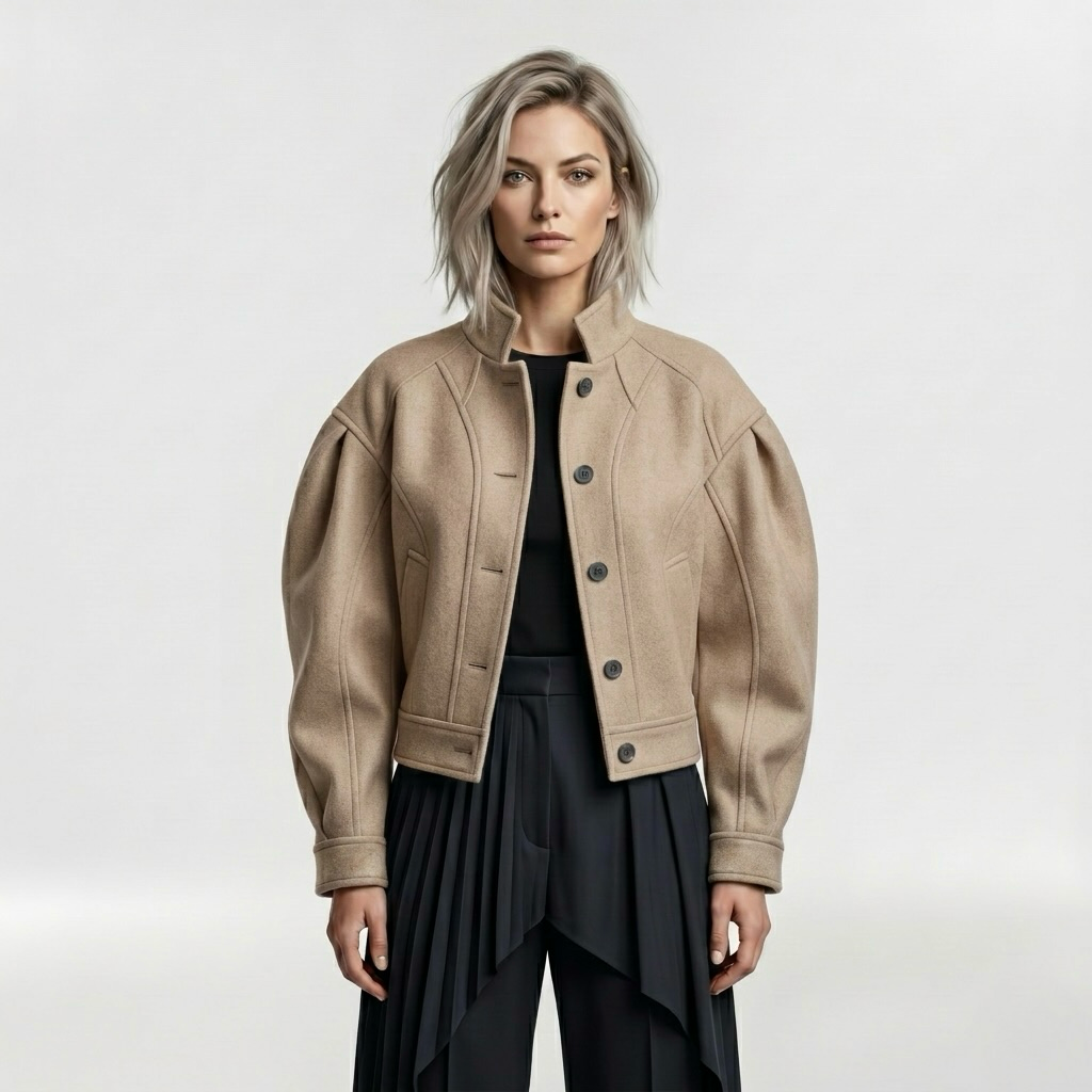 Women's Volume-Sleeve Structured Jacket