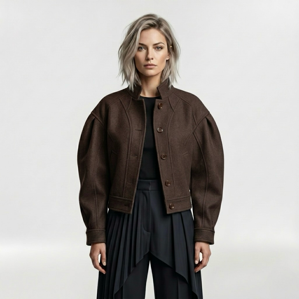 Women's Volume-Sleeve Structured Jacket