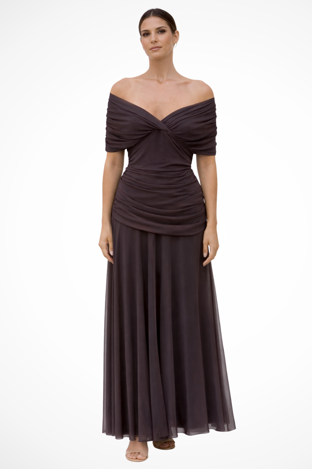 Women's Off-Shoulder Pleated Dress – Elegant Summer Style