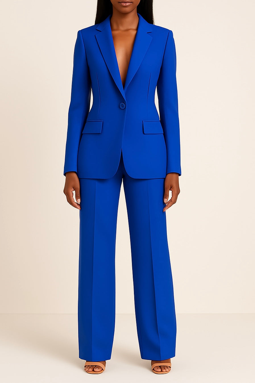 Women's Satin Pants Set – Elegant Relaxed Tailored Style