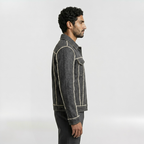 Men's Contrast-Stitch Denim Jacket