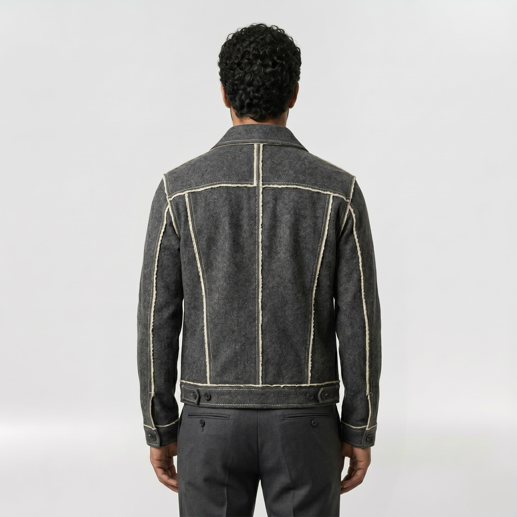 Men's Contrast-Stitch Denim Jacket