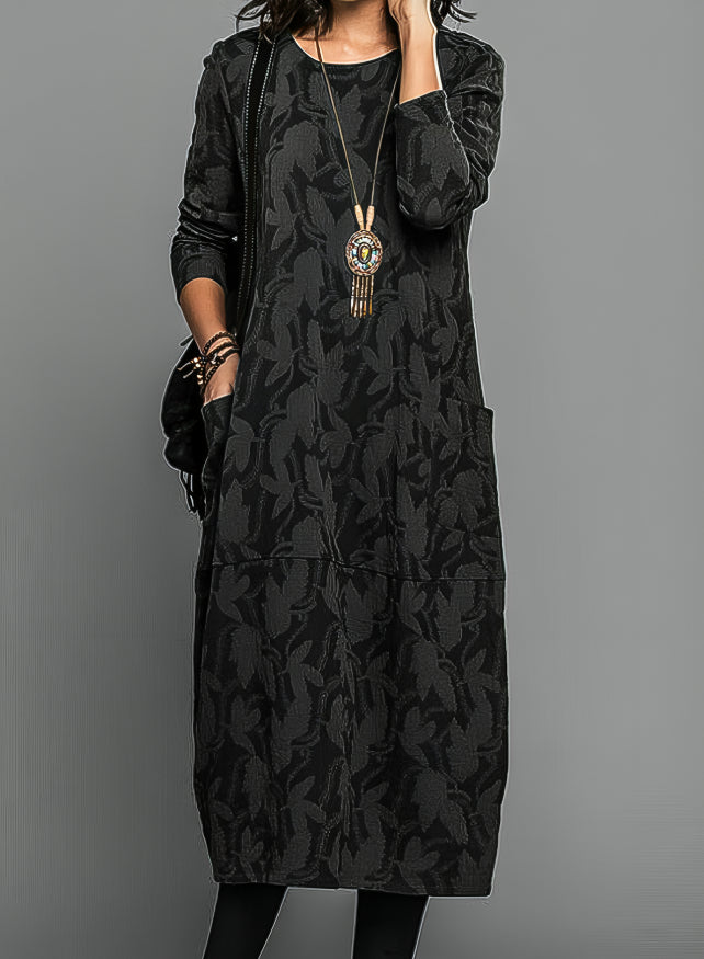 Women's Wedding Guest Printed Midi Dress – Elegant Occasion Style
