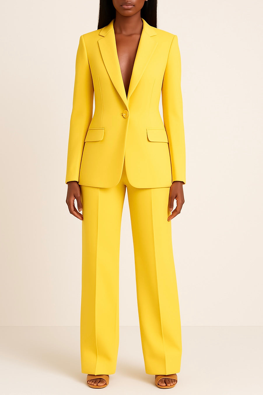 Women's Satin Pants Set – Elegant Relaxed Tailored Style