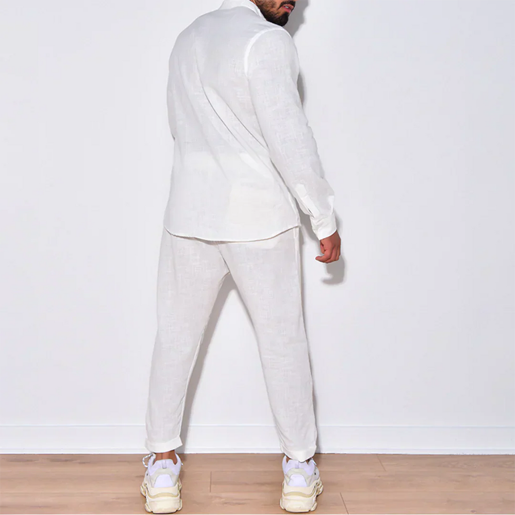 Men's Lightweight Summer Set – Breathable Long Sleeve Comfortable Style