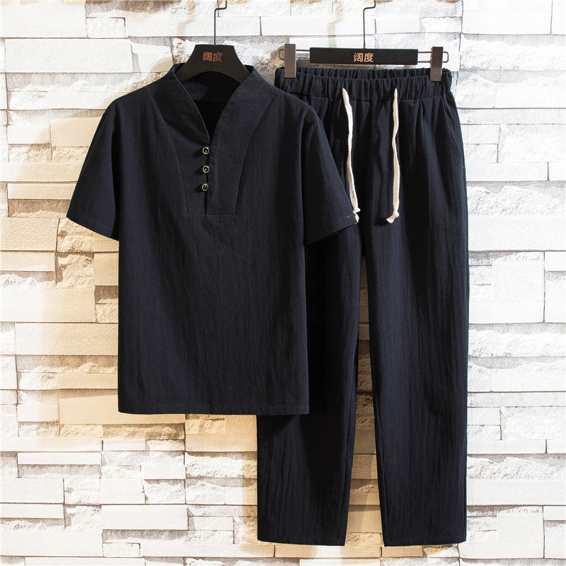 Men's Summer T-Shirt and Shorts Set – Lightweight Casual Everyday Style