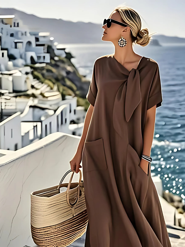 Women's Elegant Dress with Pockets – Stylish Comfortable Everyday Wear